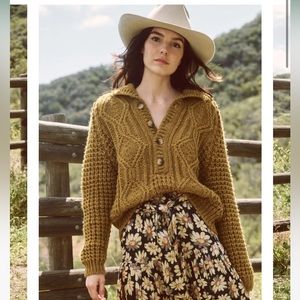 NWT THE GREAT Cozy Cable Pullover
